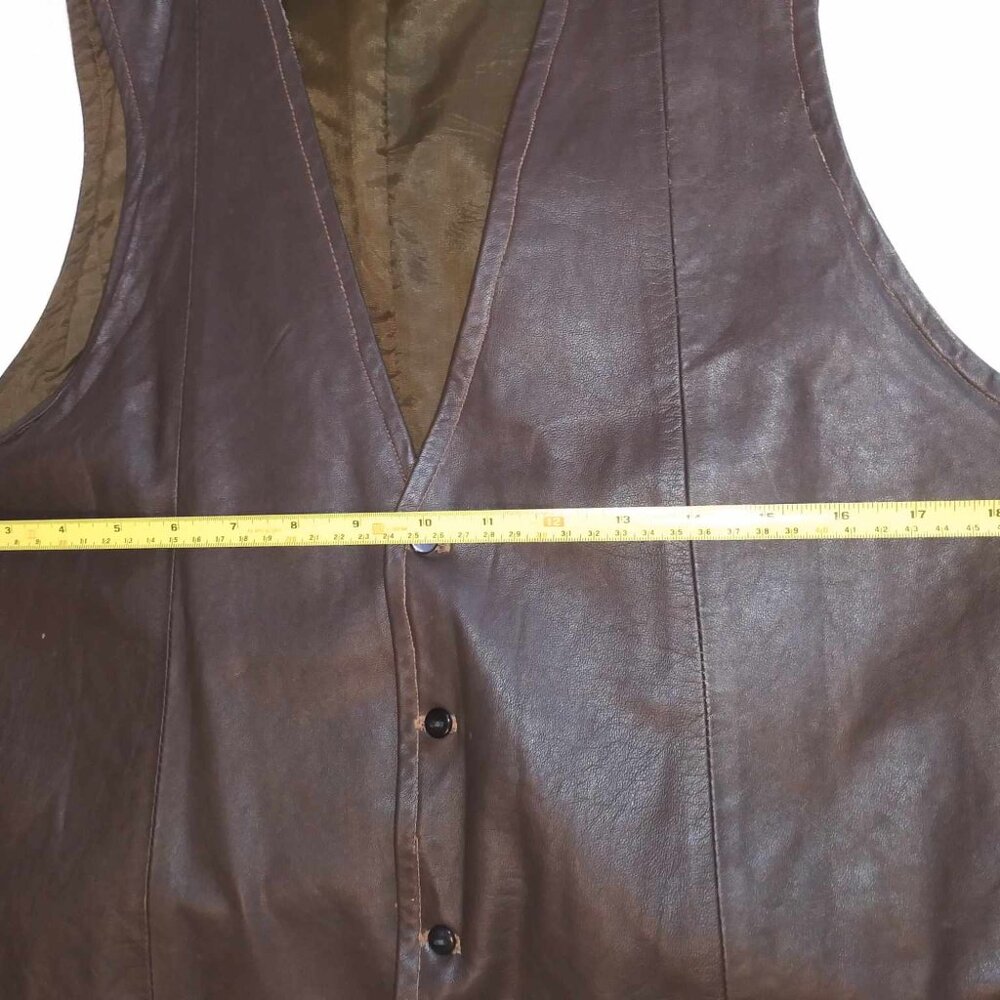 Vintage Handmade leather vest for men - Picture 4 of 11